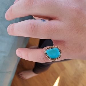 Sleeping Beauty Turquoise and Sterling Ring